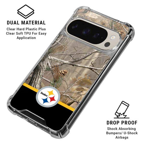 NFL Realtree Camo Pittsburgh Steelers Pixel 9/9 Pro Clear Case
